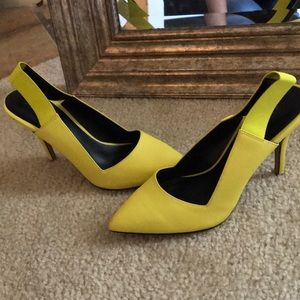 Bright yellow heels